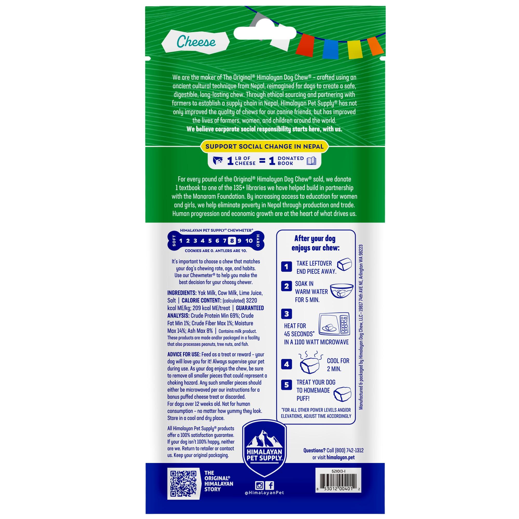 Himalayan Pet Supply The Original Himalayan Dog Chew Yak Cheese Dog Treats, Medium, 1-pk