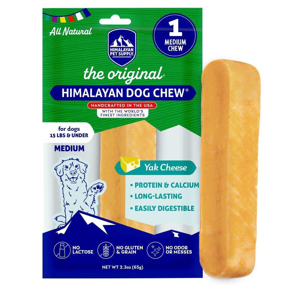 Himalayan Pet Supply The Original Himalayan Dog Chew Yak Cheese Dog Treats, Medium, 1-pk