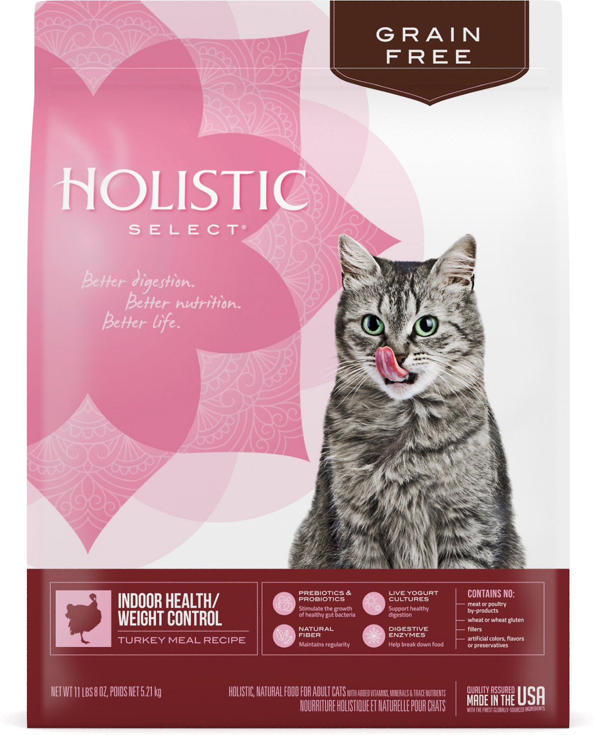 Holistic Select Indoor Health/Weight Control Turkey Meal Recipe Grain Free Dry Cat Food