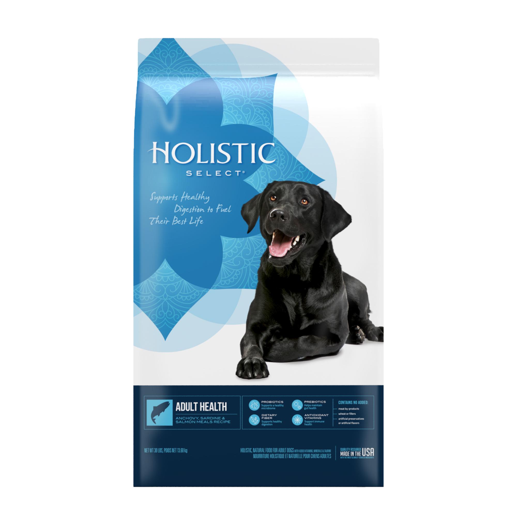 Holistic Select Natural Adult Health Anchovy, Sardine & Salmon Meal Dry Dog Food, 30-lb