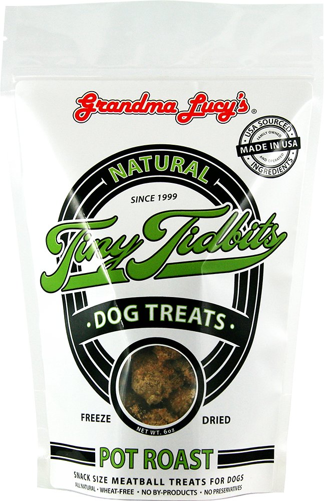 Grandma Lucy's Freeze-Dried Tiny Tidbits Meatballs Pot Roast Dog Treats, 6-oz