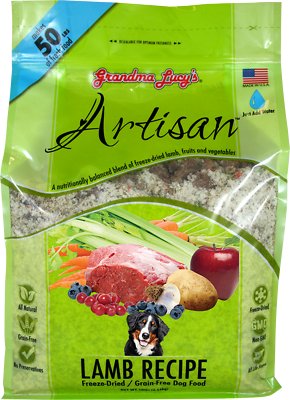 Grandma Lucy's Artisan Grain-Free Lamb Freeze-Dried Dog Food, 10-lb