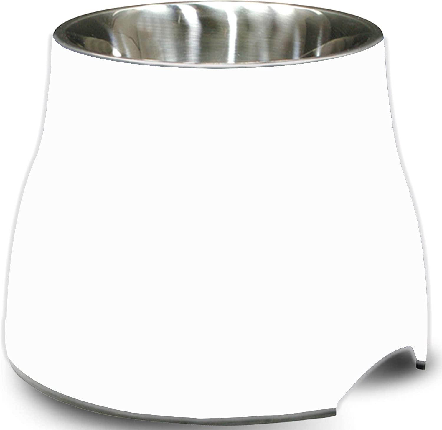 Dogit Elevated Dog Bowl, White, Large