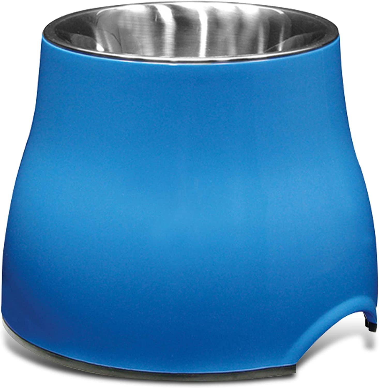 Dogit Elevated Dog Bowl, Blue, Small