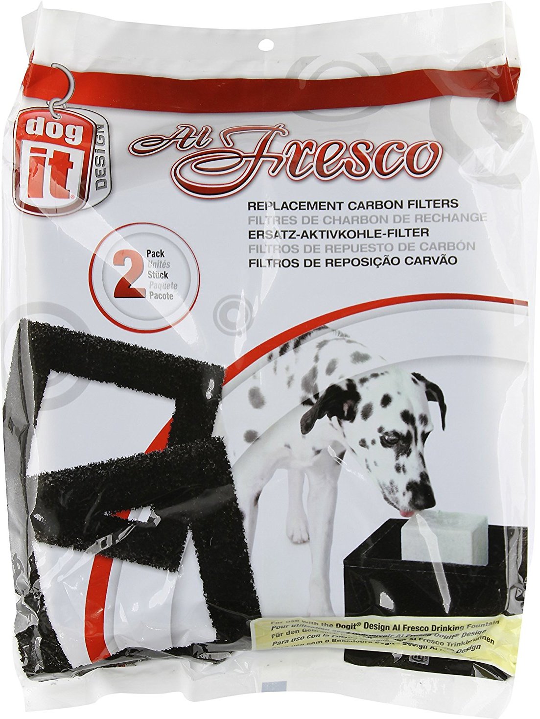 Dogit Design Alfresco Outdoor Drinking Fountain Filter Cartridge, 2-count