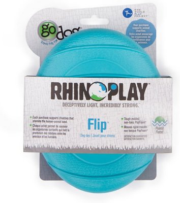 GoDog RhinoPlay Flip Dog Toy, Teal, Regular