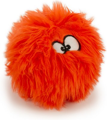 GoDog Furballz Chew Guard Dog Toy, Orange, Small