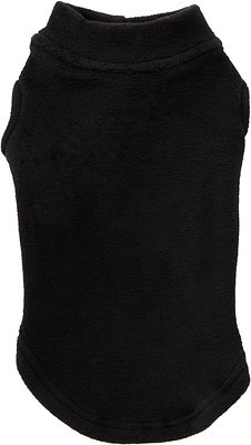 Gooby Stretch Fleece Dog & Cat Vest, Black, Medium