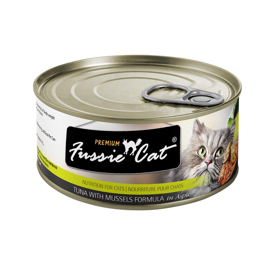 Fussie Cat Premium Tuna with Mussels in Aspic Grain-Free Wet Cat Food Can