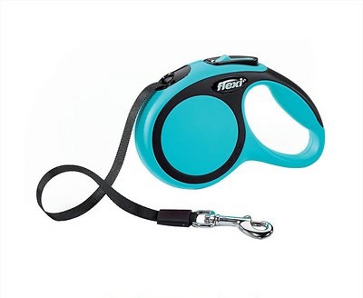 Flexi New Comfort Retractable Tape Dog Leash, Blue, Small, 5M