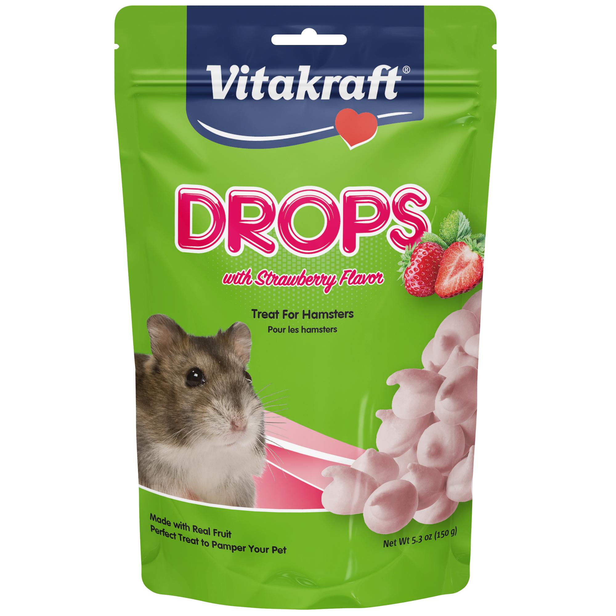 Vitakraft Drops with Strawberry Hamster Treats, 5.3-oz