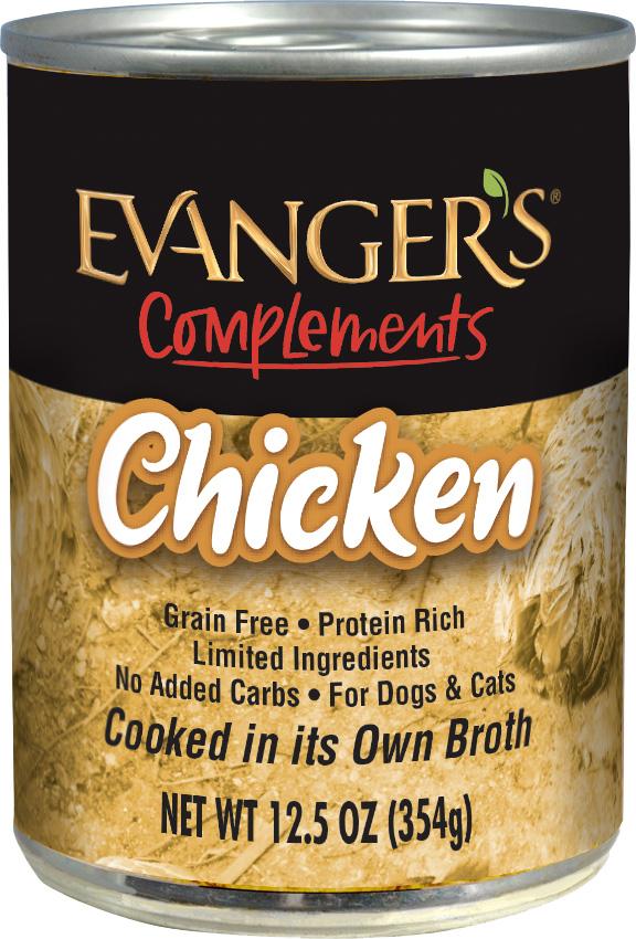 Evanger's Complements Chicken Wet Dog & Cat Food, 12.8-oz, case of 12 (**)