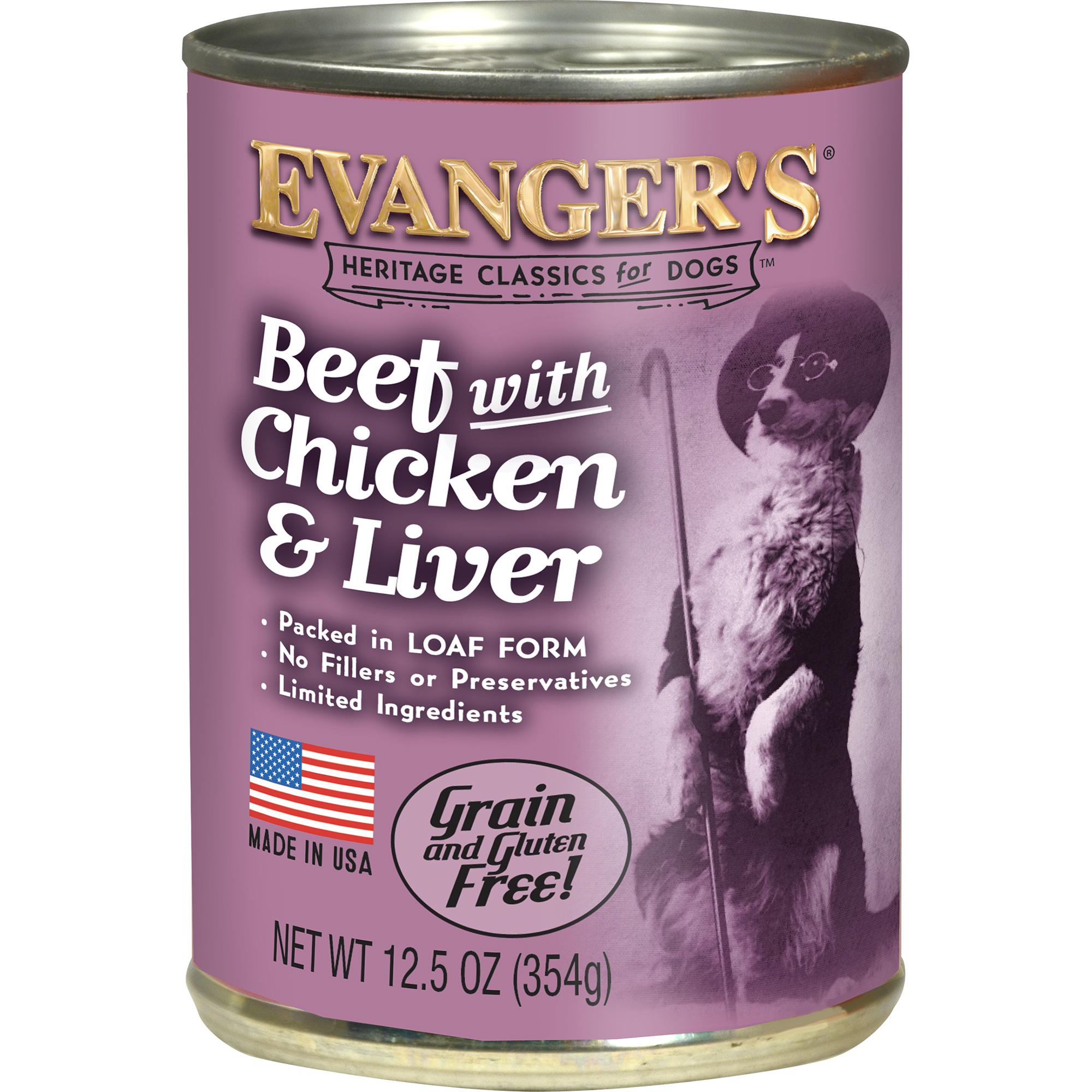 Evanger's Heritage Classics Beef with Chicken & Liver Wet Dog Food Can