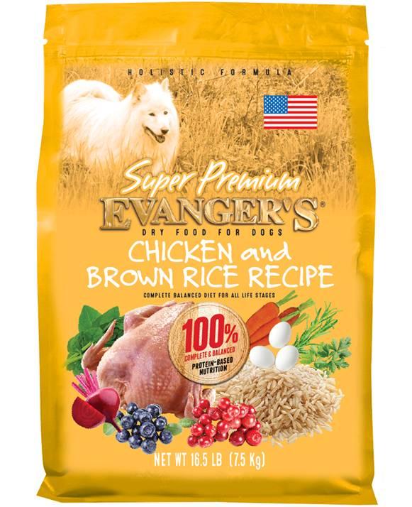 Evanger's Super Premium Chicken & Brown Rice Recipe Dry Dog Food, 16.5-lb