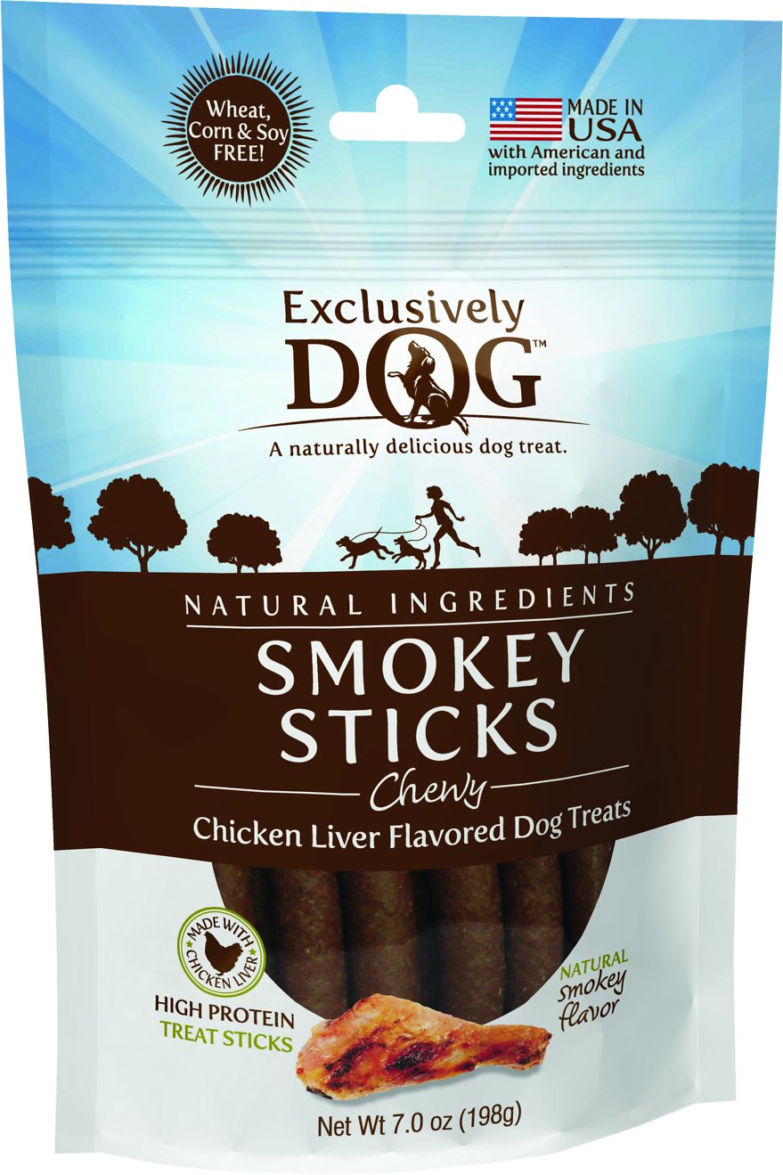 Exclusively Dog Chicken Liver Smokey Sticks Dog Treats, 7-oz