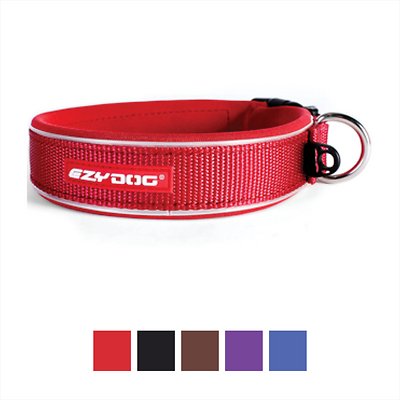 EzyDog Neo Classic Dog Collar, Red, Large