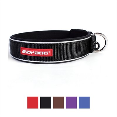 EzyDog Neo Classic Dog Collar, Black, Medium