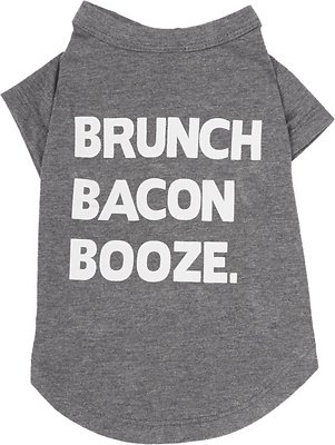 fabdog Brunch Bacon Booze T-Shirt For Dogs, 14-in
