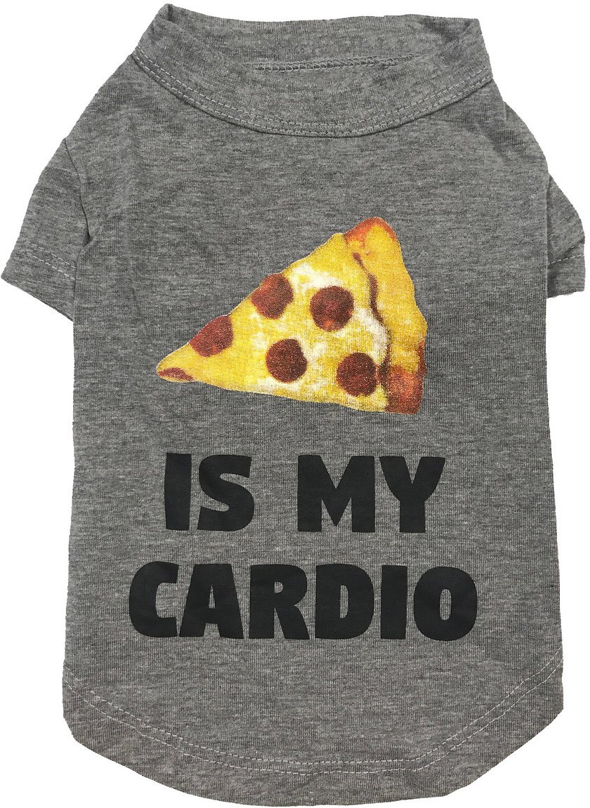 fabdog "Pizza Is My Cardio" T-Shirt For Dogs