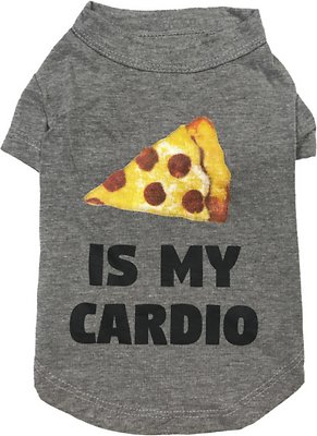 fabdog "Pizza Is My Cardio" T-Shirt For Dogs, 20-in