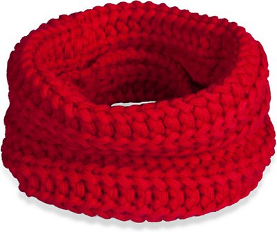 fabdog Infinity Scarf For Dogs, Red, X-Small/Small
