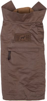fabdog Waxed Utility Dog Coat, Taupe, 20-in