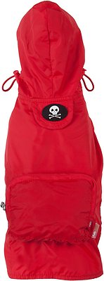 fabdog Travel Raincoat, Red Skull, X-Large