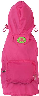 fabdog Travel Raincoat, Hot Pink Crab, X-Small