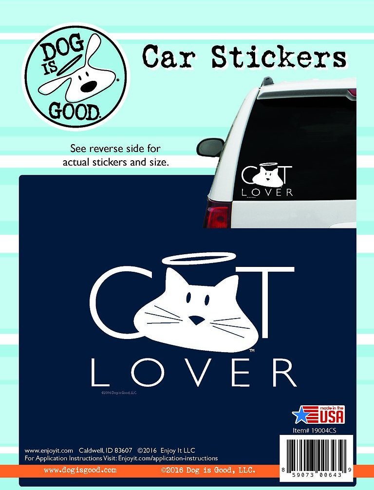 Dog is Good "Cat Lover" Car Sticker