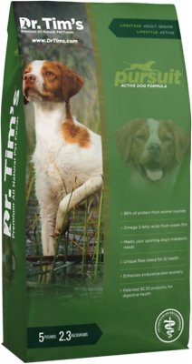 Dr. Tim's Active Dog Pursuit Formula Dry Dog Food, 5-lb