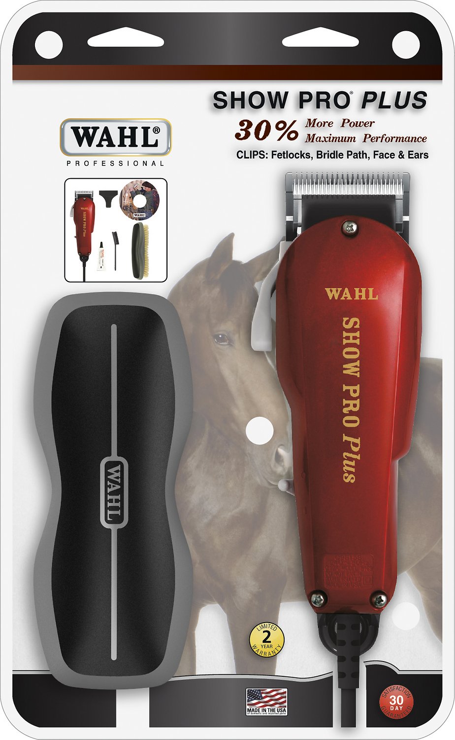 Wahl Show Pro Plus Horse Clipper Kit, Black/Red