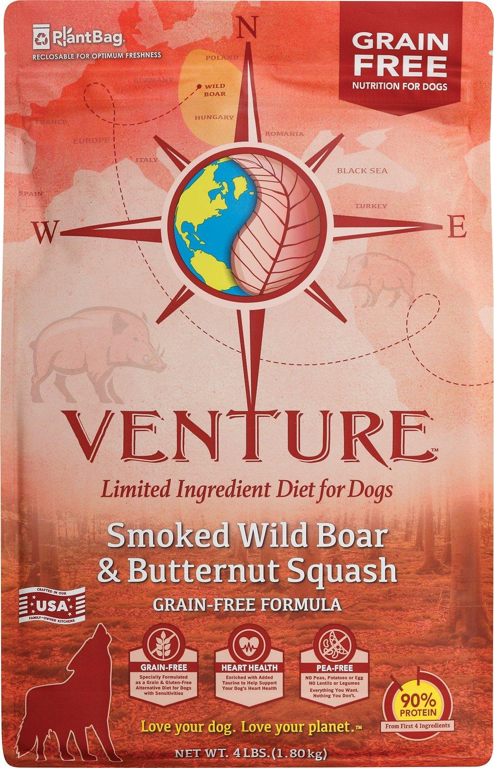 Earthborn Holistic Venture Smoked Wild Boar & Butternut Squash Limited Ingredient Diet Grain-Free Dry Dog Food