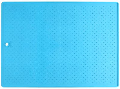 Dexas Pet Bowl Grippmat, Blue, Large