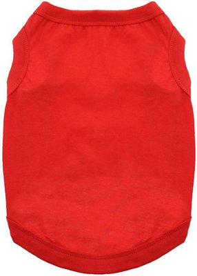 Doggie Design 100% Cotton Dog Tank, Flame Scarlet Red, Medium
