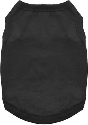 Doggie Design 100% Cotton Dog Tank, Jet Black, Small