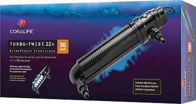 Coralife 12X Turbo-Twist Ultraviolet Sterilizer, 36-watt