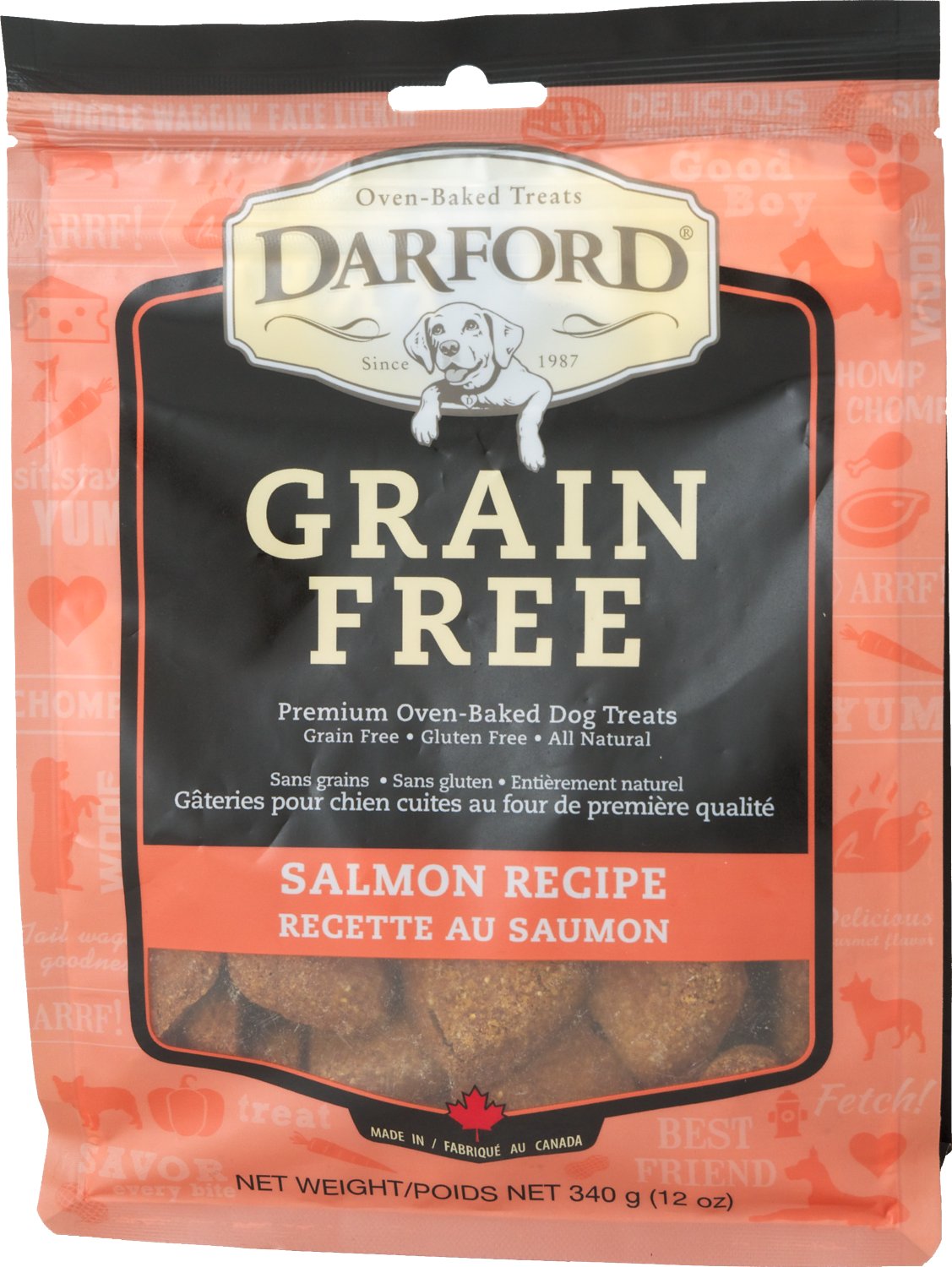 Darford Salmon Recipe Grain-Free Dog Treats, 12-oz