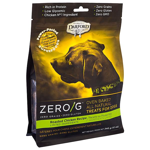 Darford Zero/G Roasted Chicken Dog Treats, 12-oz