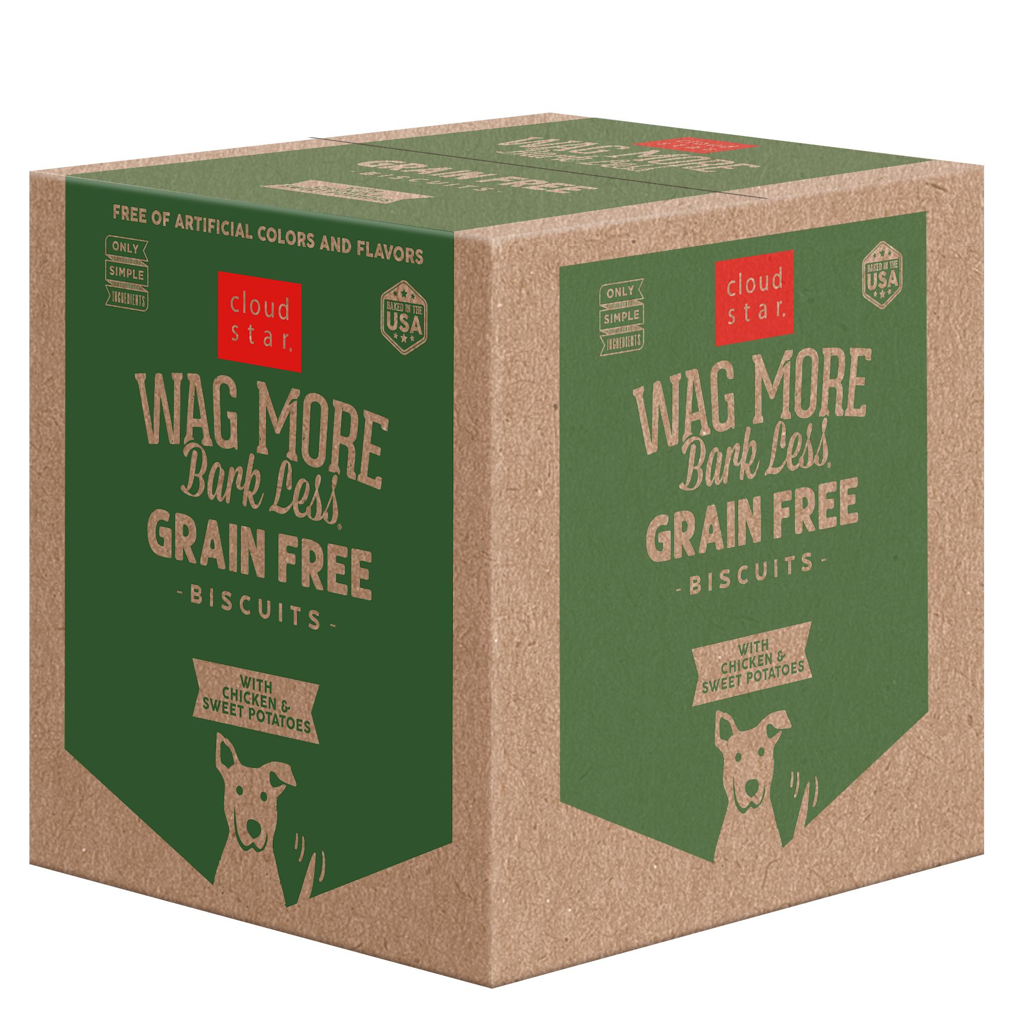 Cloud Star Wag More Bark Less Grain-Free Oven Baked with Chicken & Sweet Potatoes Dog Treats, 19-lb