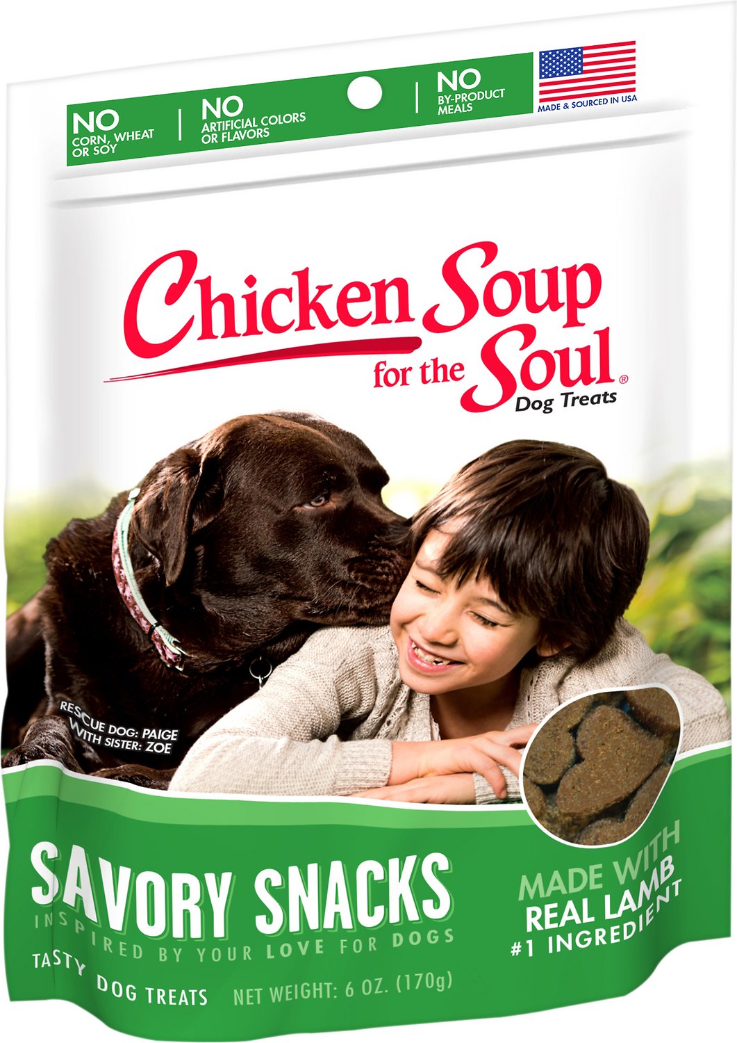 Chicken Soup for the Soul Savory Snacks Lamb Dog Treats, 6-oz
