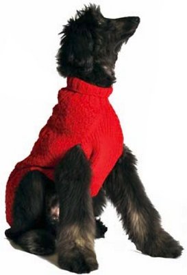 Chilly Dog Red Cable Dog & Cat Sweater, X-Large