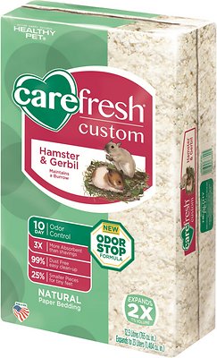 CareFresh Custom Hamster & Gerbil Paper Bedding, Natural, 23-L