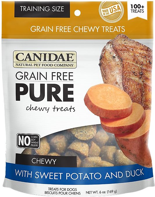 Canidae Grain-Free PURE Sweet Potato & Duck Chewy Dog Treats, 6-oz