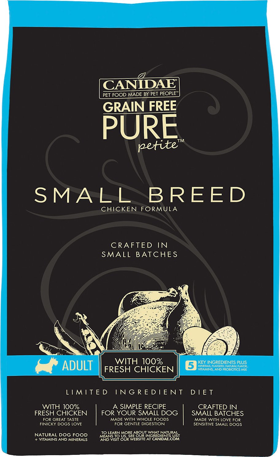 Canidae PURE Petite Chicken Formula Small Breed Grain-Free Limited Ingredient Diet Adult Dry Dog Food (**)