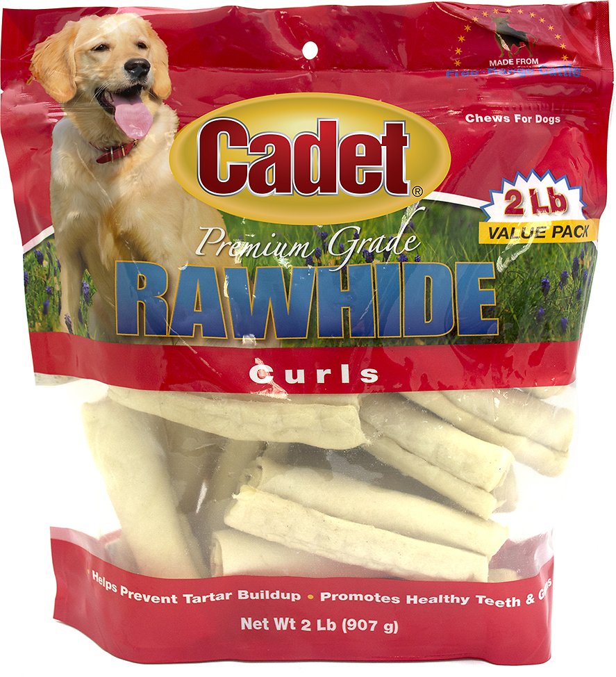Cadet Rawhide Curls Dog Treats, 1-lb