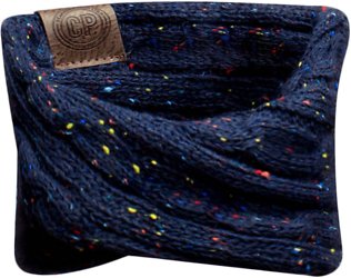 Canada Pooch Cambridge Cableknit Dog Scarf, Navy, Medium