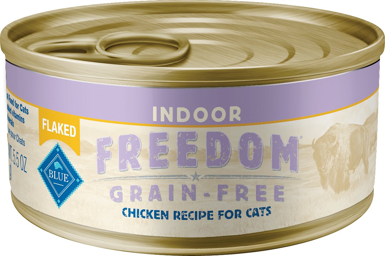 Blue Buffalo Freedom Indoor Flaked Chicken Recipe Grain-Free Wet Cat Food Can