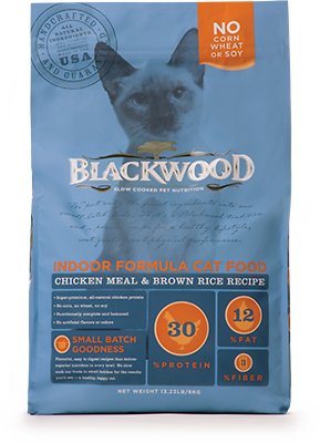 Blackwood Chicken Meal & Rice Recipe Indoor Formula Dry Cat Food, 4-lb