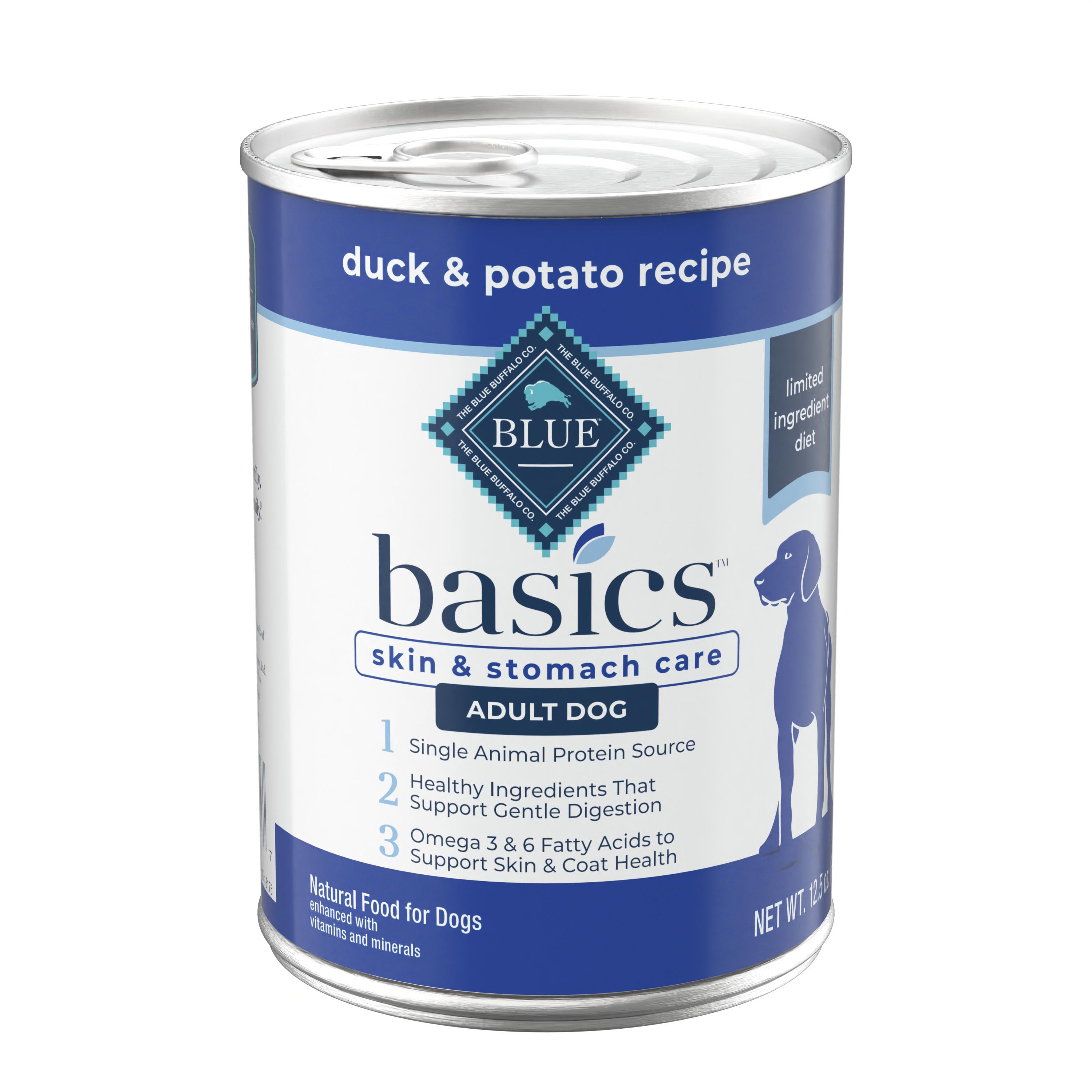 Blue Buffalo Basics Skin & Stomach Care Natural Duck & Potato Adult Grain-Free Wet Dog Food