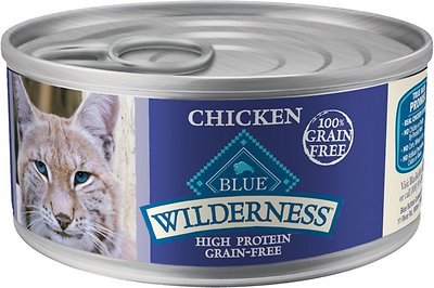Blue Buffalo Wilderness Chicken Grain-Free Wet Cat Food Can, 5.5-oz, case of 24 (**)